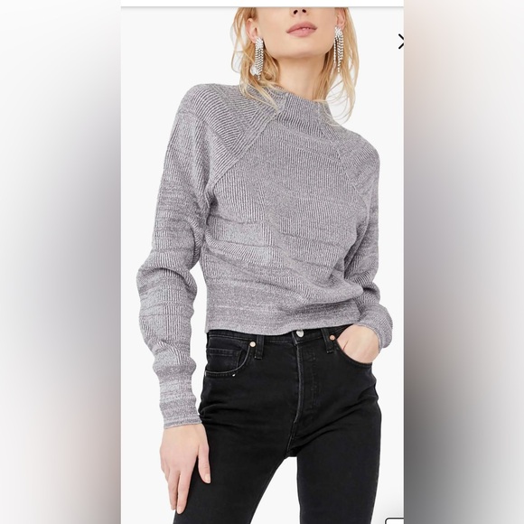 Free People Sweaters - Free People Heathered Gray Crew Neck Sweater